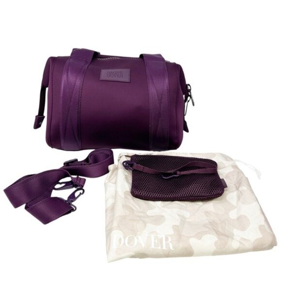 Dagne Dover Landon Crossbody Bag Travel Carryall Duffle Purple Size Small - Picture 1 of 15